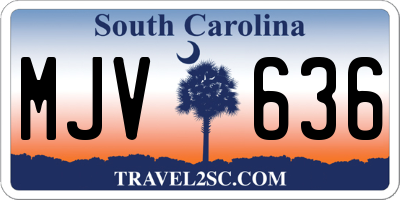 SC license plate MJV636