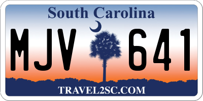 SC license plate MJV641