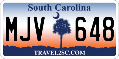 SC license plate MJV648
