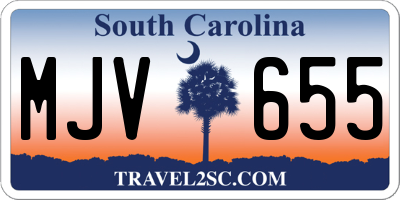 SC license plate MJV655
