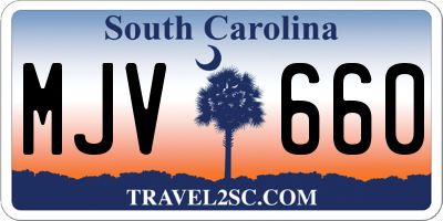 SC license plate MJV660