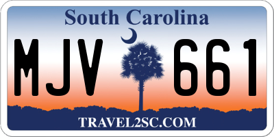 SC license plate MJV661