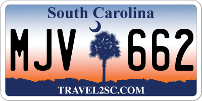 SC license plate MJV662