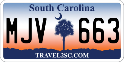 SC license plate MJV663