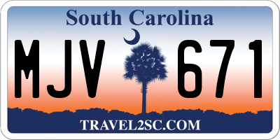 SC license plate MJV671