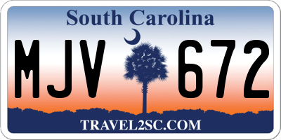SC license plate MJV672