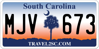 SC license plate MJV673