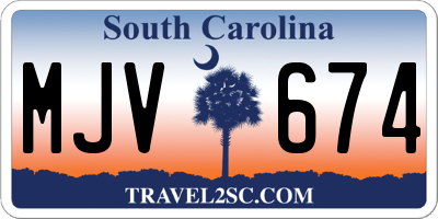 SC license plate MJV674