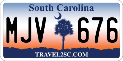 SC license plate MJV676