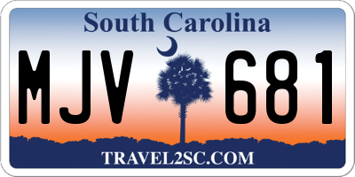 SC license plate MJV681