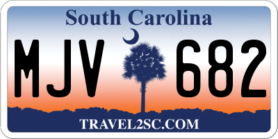 SC license plate MJV682