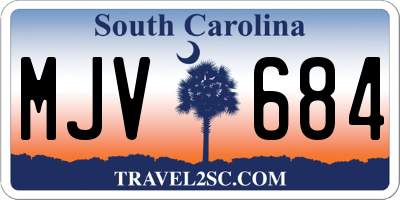 SC license plate MJV684