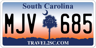 SC license plate MJV685