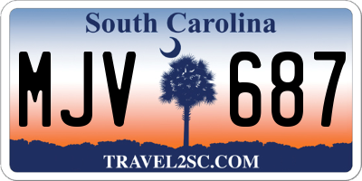 SC license plate MJV687