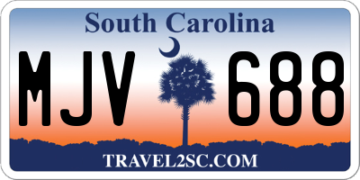 SC license plate MJV688