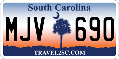SC license plate MJV690