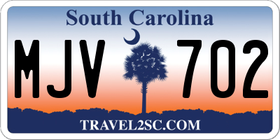 SC license plate MJV702