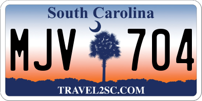 SC license plate MJV704