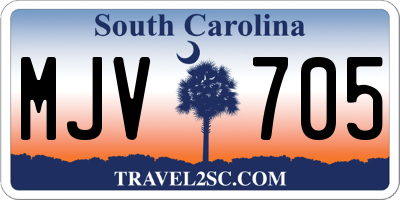 SC license plate MJV705