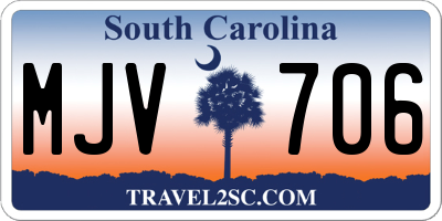SC license plate MJV706