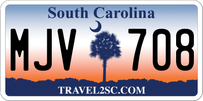 SC license plate MJV708