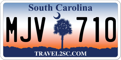SC license plate MJV710