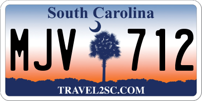 SC license plate MJV712