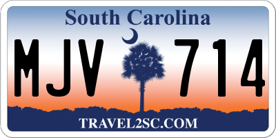 SC license plate MJV714
