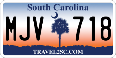 SC license plate MJV718