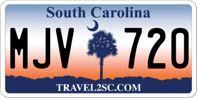 SC license plate MJV720