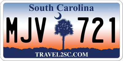 SC license plate MJV721