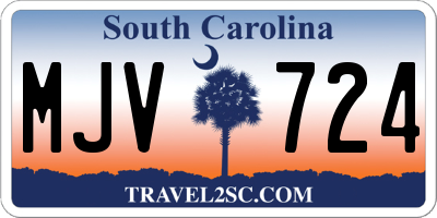 SC license plate MJV724