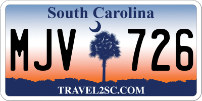 SC license plate MJV726