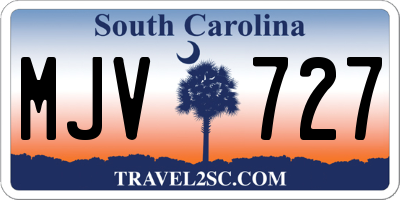 SC license plate MJV727