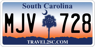 SC license plate MJV728