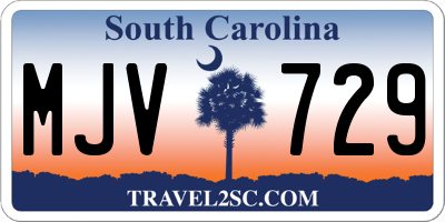 SC license plate MJV729