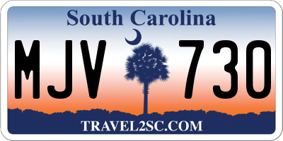 SC license plate MJV730