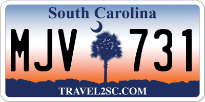 SC license plate MJV731