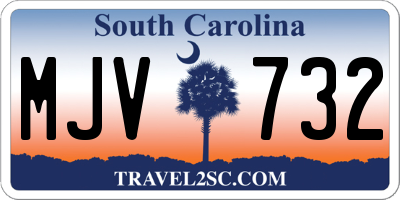 SC license plate MJV732