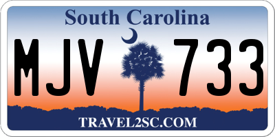 SC license plate MJV733