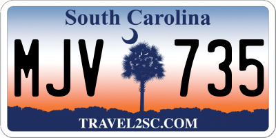 SC license plate MJV735