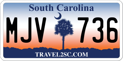 SC license plate MJV736