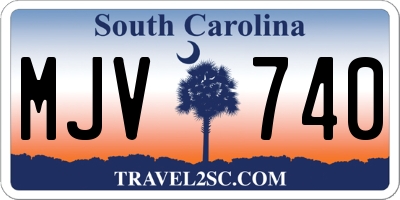 SC license plate MJV740