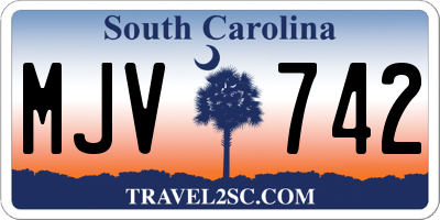 SC license plate MJV742