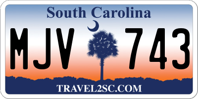 SC license plate MJV743