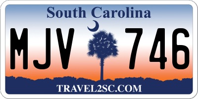 SC license plate MJV746