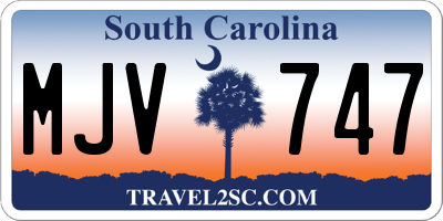 SC license plate MJV747