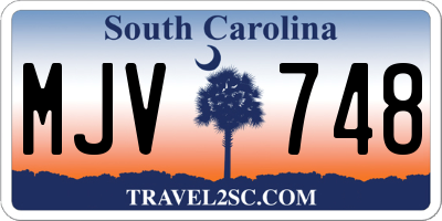 SC license plate MJV748