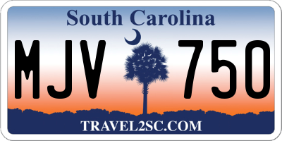 SC license plate MJV750