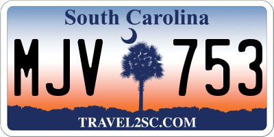 SC license plate MJV753